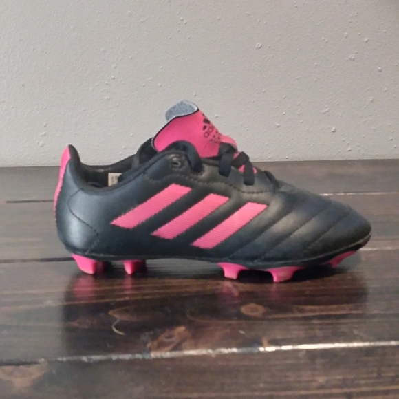 Kids Soccer Cleats Size 13k Black/Pink - Picture 5 of 8